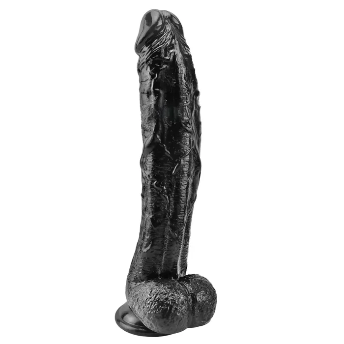 12 Inch Long Realistic Ebony Dildo