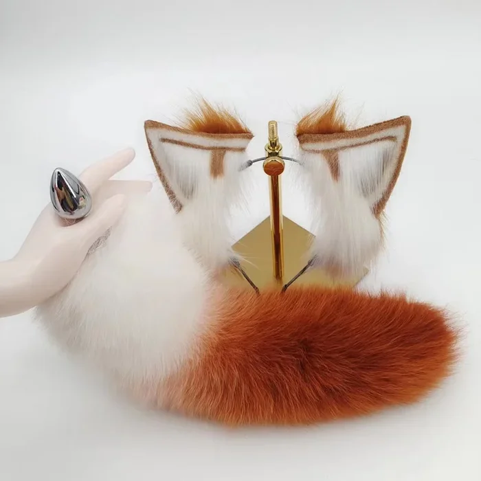 15 Inch Metal Fox Tail Butt Plug