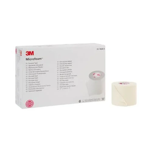 3M, Microfoam Foam / Acrylic Adhesive Medical Tape 2 Inch x 5-1/2 Yard White, Box Of 6