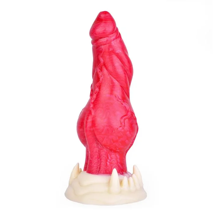 7 Inch Red Wolf Knot Spiked Dildo