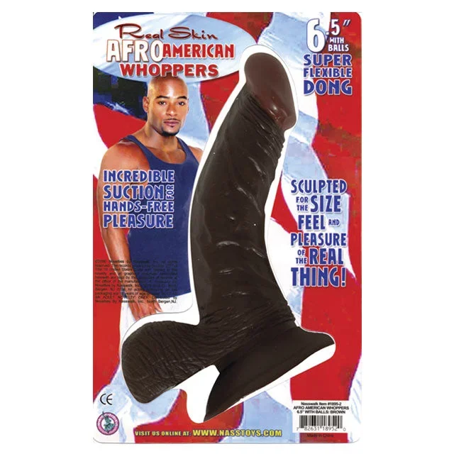 Afro American Whoppers 6.5 inches Flexible Dong with Balls
