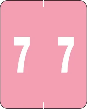 Afv Compatible Color Code Label Numeric “7” 1 1/2″ X 1 7/8″ Pink Mylar Permanent – 500 Per Roll