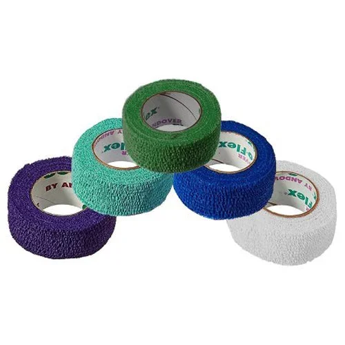 Andover Coated Products, Cohesive Bandage CoFlex NL 1 Inch X 5 Yard Standard Compression Self-adherent Closure Teal / Blue /, Count of 30