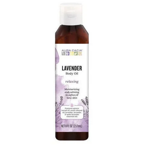 Aura Cacia, Aromatherapy Body Oil Relaxing Lavender, 8 Oz