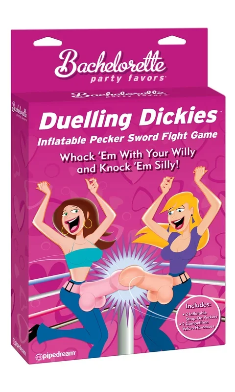 Bachelorette Party Favors Dueling Dickies Inflatable Pecker Sword Fight Pink
