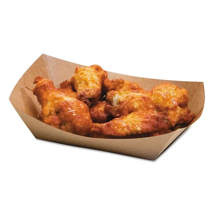 Bagcraft EcoCraft Food Trays, 2 lb Capacity, 6.5 x 1.63 x 1.63, Natural, Paper, 1,000/Carton (BGC300697) Case of 1000