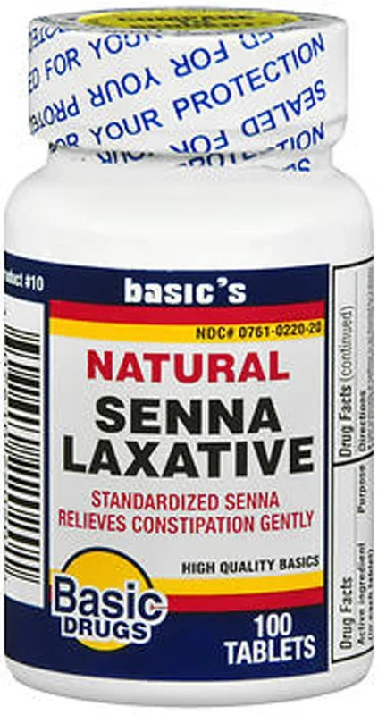 Basic’s Drugs Senna-S Laxative With Stool Softener – 100 Tablets