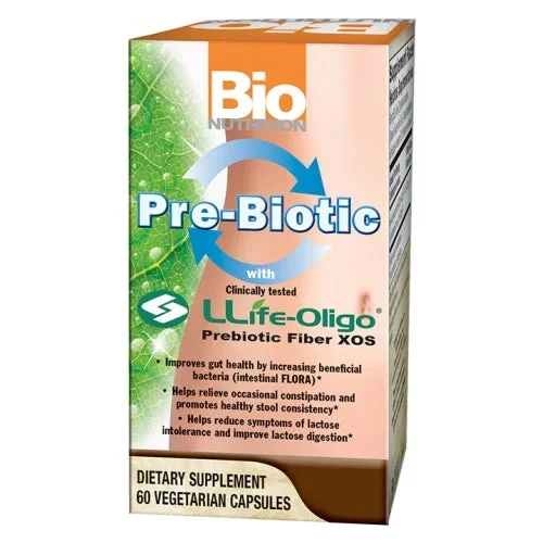 Bio Nutrition, Pre-Biotic with LLife-Oligo Prebiotic Fiber XOS, 1400 mg, 60 Veg Caps