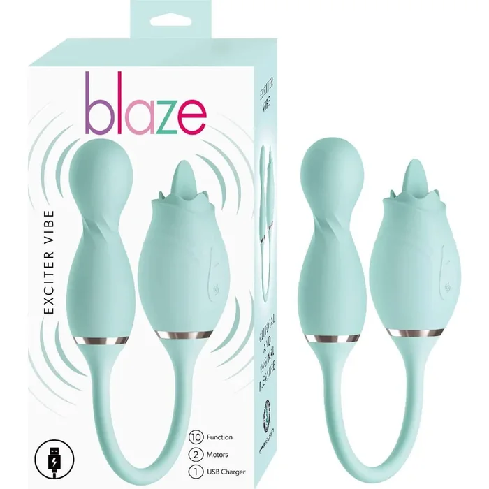 Blaze Exciter Vibe Aqua – USB Rechargeable Dual Stimulator