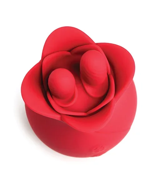 Bloomgasm The Rose Fondle 10X Massaging Clit Stimulator – Red