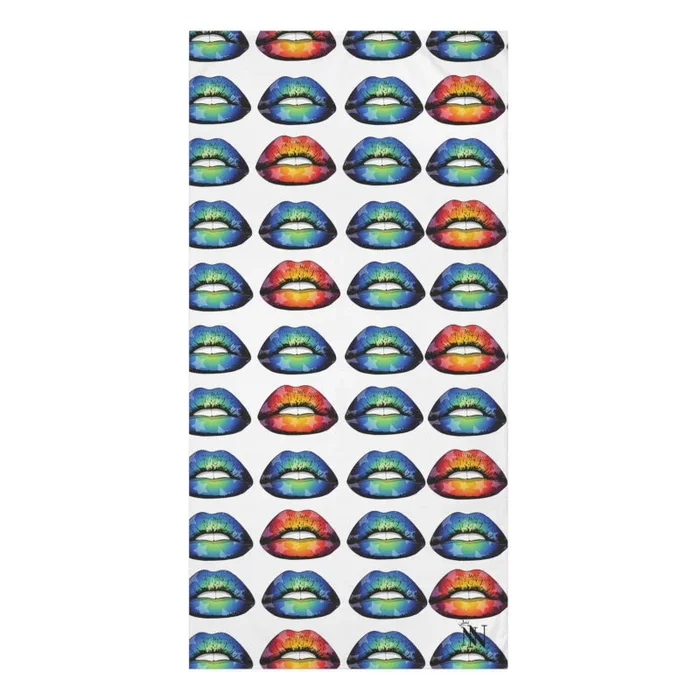Blue Star Kiss Lips | Mix & Match Naughty XL Fun-Flirty Lovers’ Towels