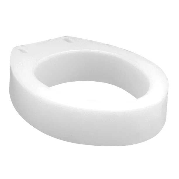 Carex Elongated Raised Toilet Seat 3-1/2 Inch White B30600
