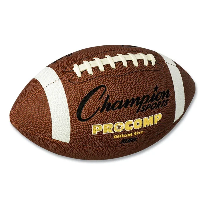 Champion Sports Pro Composite Football, Official Size, Brown (CSICF100) Each