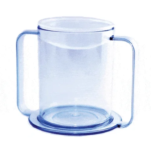 Clear Two Handle Drinking Mug 12 oz