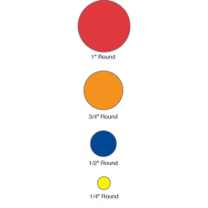 Color Code Label Circle X 1/4″ Circle Yellow Paper Permanent 1000 Per Roll