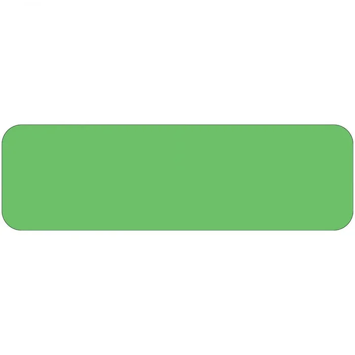 Color Code Label Rectangle 1 1/4″ X 3/8″ Lime Green Paper Permanent – 1000 Per Roll