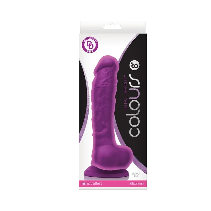 Colours Dual Density 8 inches Dildo Purple