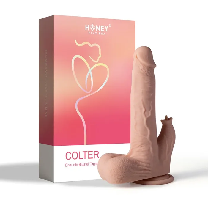 COLTER 8.5″ Realistic Thrusting Dildo & Vibrating Licker