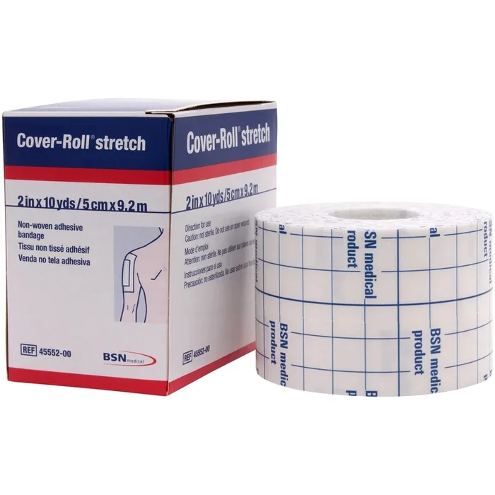Cover-Roll® Stretch Nonwoven Polyester Dressing Retention Tape, 2 ” x 10 Yard, White