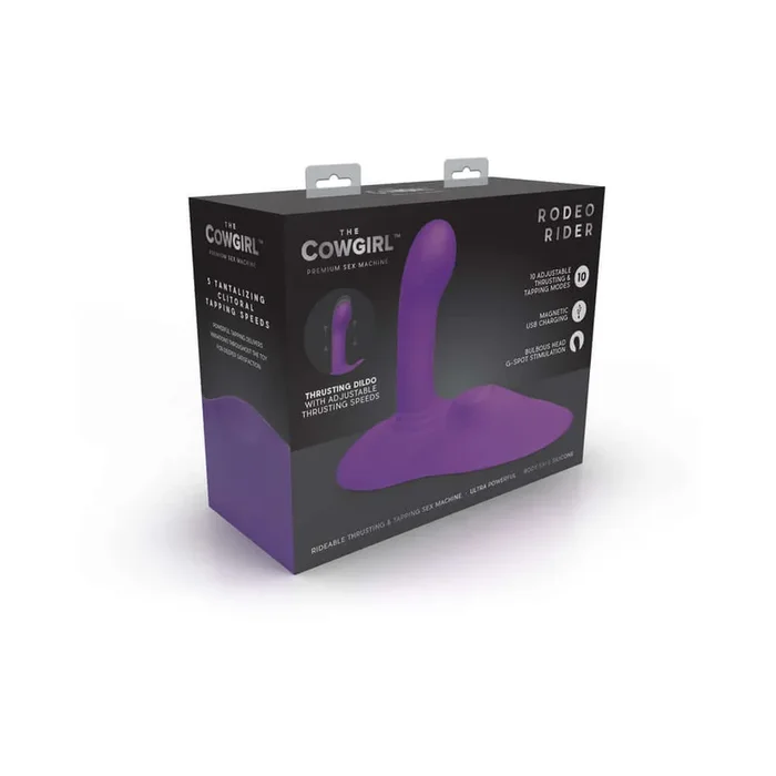 Cowgirl Rodeo Rider Thrusting Grinding Tapping Dildo Purple