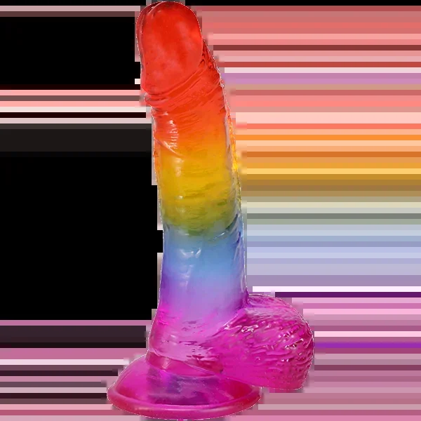 Crystal Jellies 8.5 Inch Realistic Cock – Rainbow