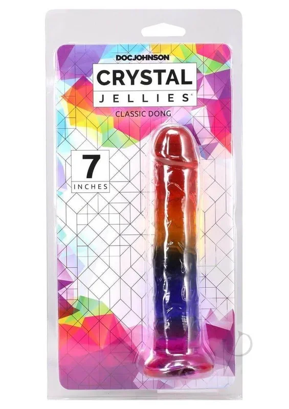 Crystal Jellies Dildo 7 inches Rainbow