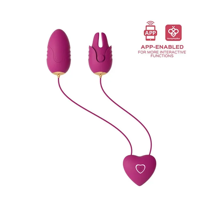 Cupid App Controlled 2-in-1 Nipple Clamps & Dual Egg Vibrators