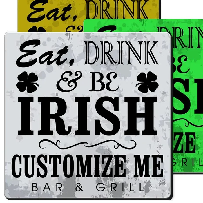 CUSTOMIZABLE Coaster – Irish Design – 3.5in Square Foam