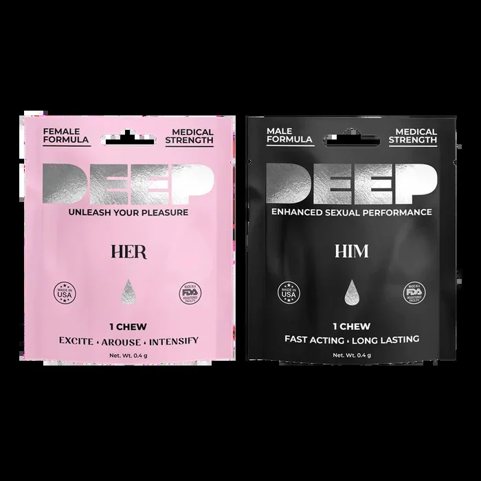 DEEP Chew Him & Her | Fast-Acting Enhancement Chews for Arousal, Stamina & Pleasure