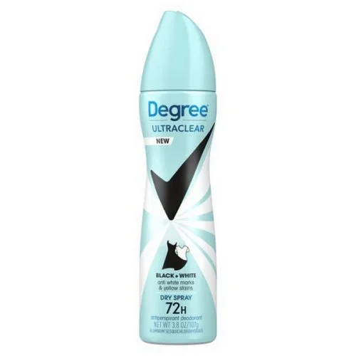 Degree, Ultra Clear Black + White Pure Clean Antiperspirant & Deodorant Dry Spray, 3.8 Oz