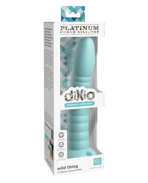 Dillio Platinum 7 Inch Wild Thing Silicone Dildo Teal
