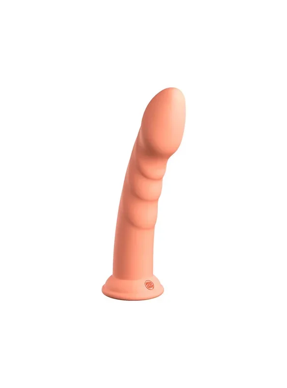 Dillio Platinum Super Eight Extra Strong Suction Cup Curved Textured Dildo