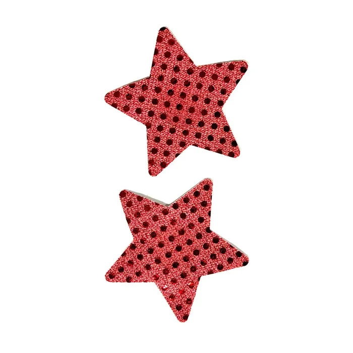 DOTTED LACE RED STAR PASTIES