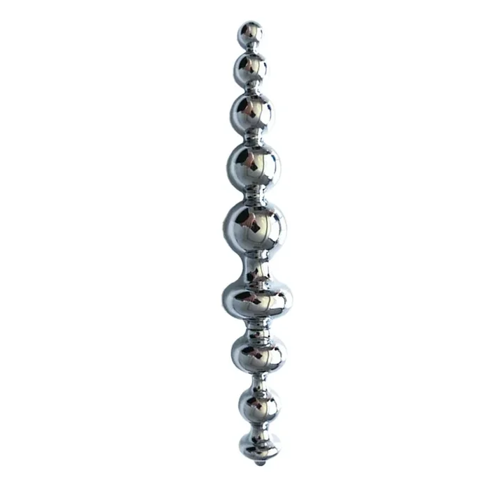 Double Head Beaded Anal Sex Toy Metal Dildo