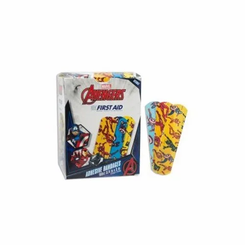 Dukal, Adhesive Strip American White Cross Stat Strip 3/4 X 3 Inch Plastic Rectangle Kid Design (Black Pa, Box Of 100