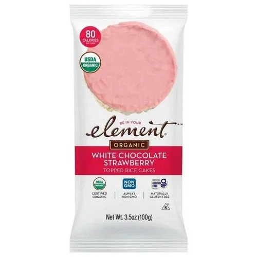 Element Snacks, Rice Cake Strwb N Crm Org, 3.5 Oz(Case Of 6)
