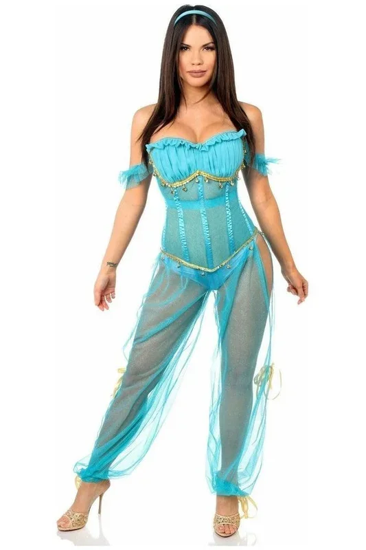 Enchanting 3-Piece Persian Princess Costume: Glitter Corset, Pants & Headband Set