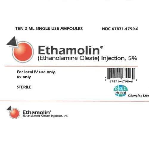 Ethamolin Ethanolamine Oleate 5% injection Single-Dose Ampules 2 mL x 10/box (RX)