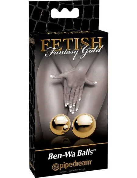 Fetish Fantasy Gold Ben-Wa Balls Gold 0.75 inches Diameter