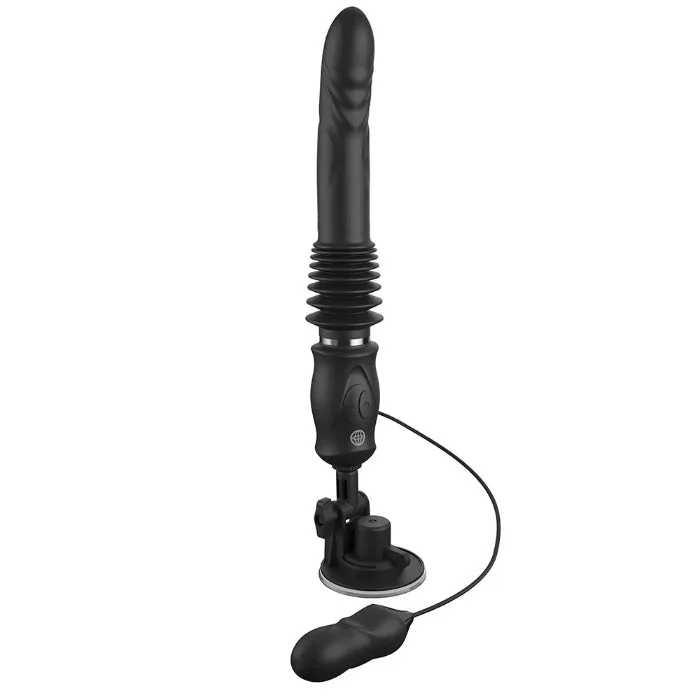 Fetish Fantasy Ultimate Silicone Rechargeable Textured Thruster And Vibrating Bullet With Suction Cup
