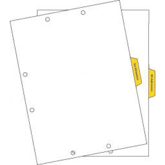 Filepro Chart Divider Side Tab Position #3 3Rd Admission/8Th Admission” 1/5 Cut Mylar Reinforced Tab Yellow 32# White Ledger 8-1/2″X11″ – 300 Per Box