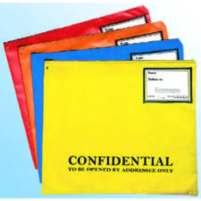 Film Carrier Confidential|Accommodates Letter Size Nylon Zipper Blue 12-1/2″X16-1/2″ – 1 Per Each