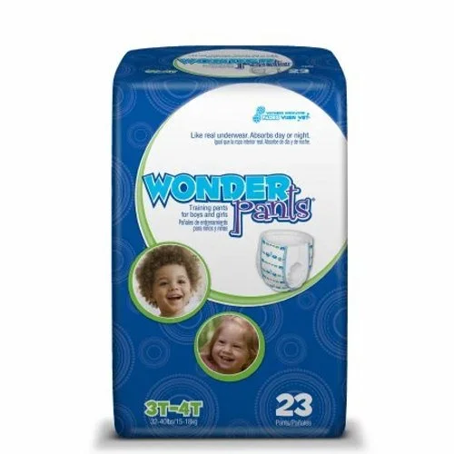 First Quality, Unisex Toddler Training Pants Pull On with Tear Away Seams Size 3T to 4T Disposable Heavy Absorbency, Case Of 4