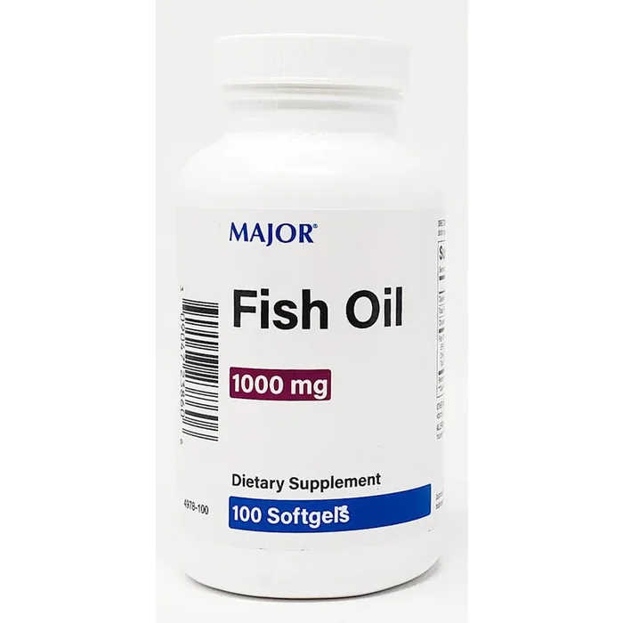 Fish Oil 1000 mg 100 Softgels by Major