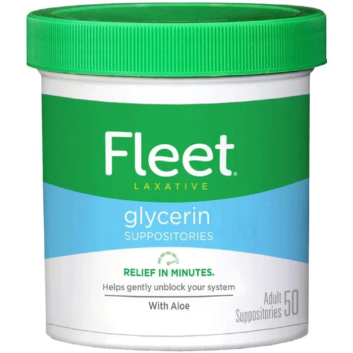 Fleet Glycerin Suppositories for Adults 50 Count Jar