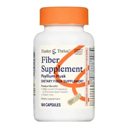 Foster & Thrive Fiber Supplement Psyllium Husk Capsules, 160 ct.