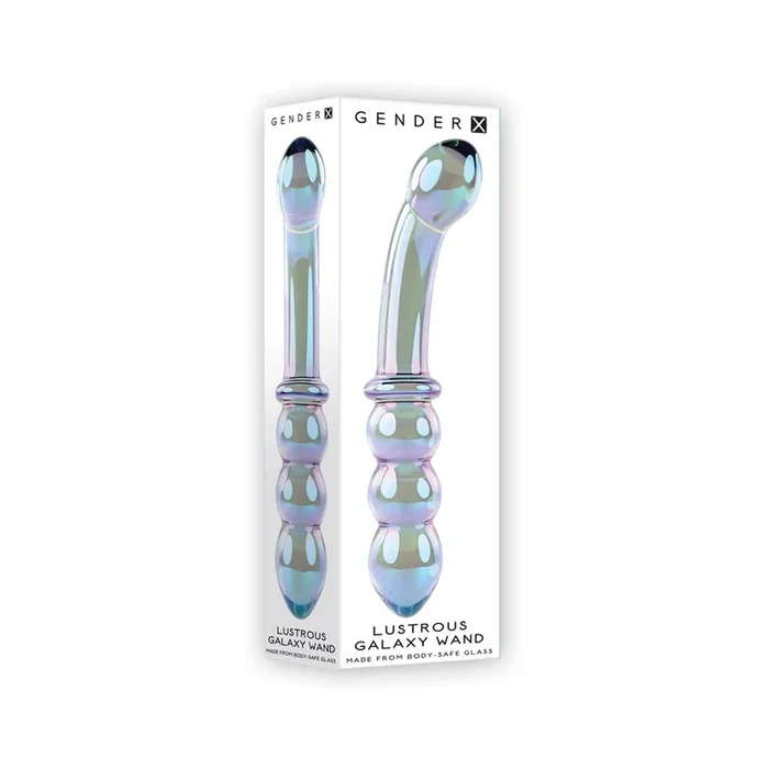 Gender X Lustrous Galaxy Wand 7.3 inches Dual-Ended Glass Dildo Multi-Color