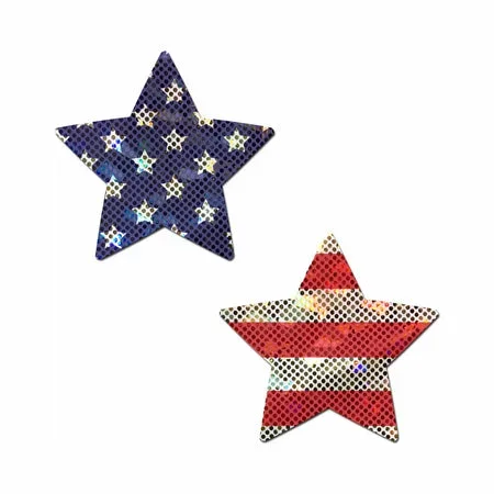 Glitter Stars & Stripes Patriotic Star Pasties
