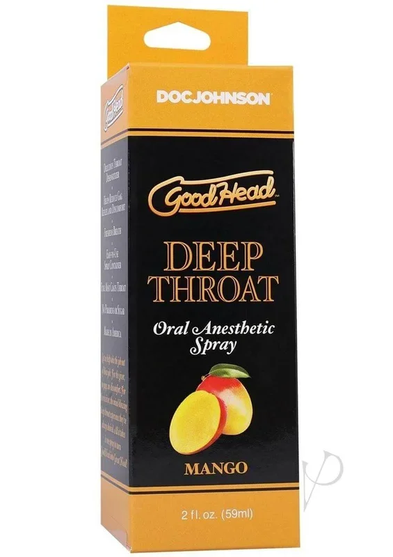 GoodHead Deep Throat Oral Anesthetic Spray Mango 2 Oz