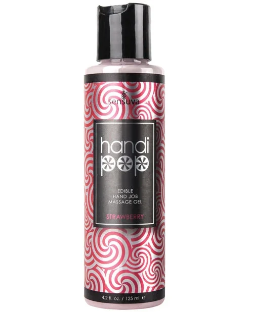 Handipop Hand Job Massage Gel – 4.2 oz Bottle Strawberry